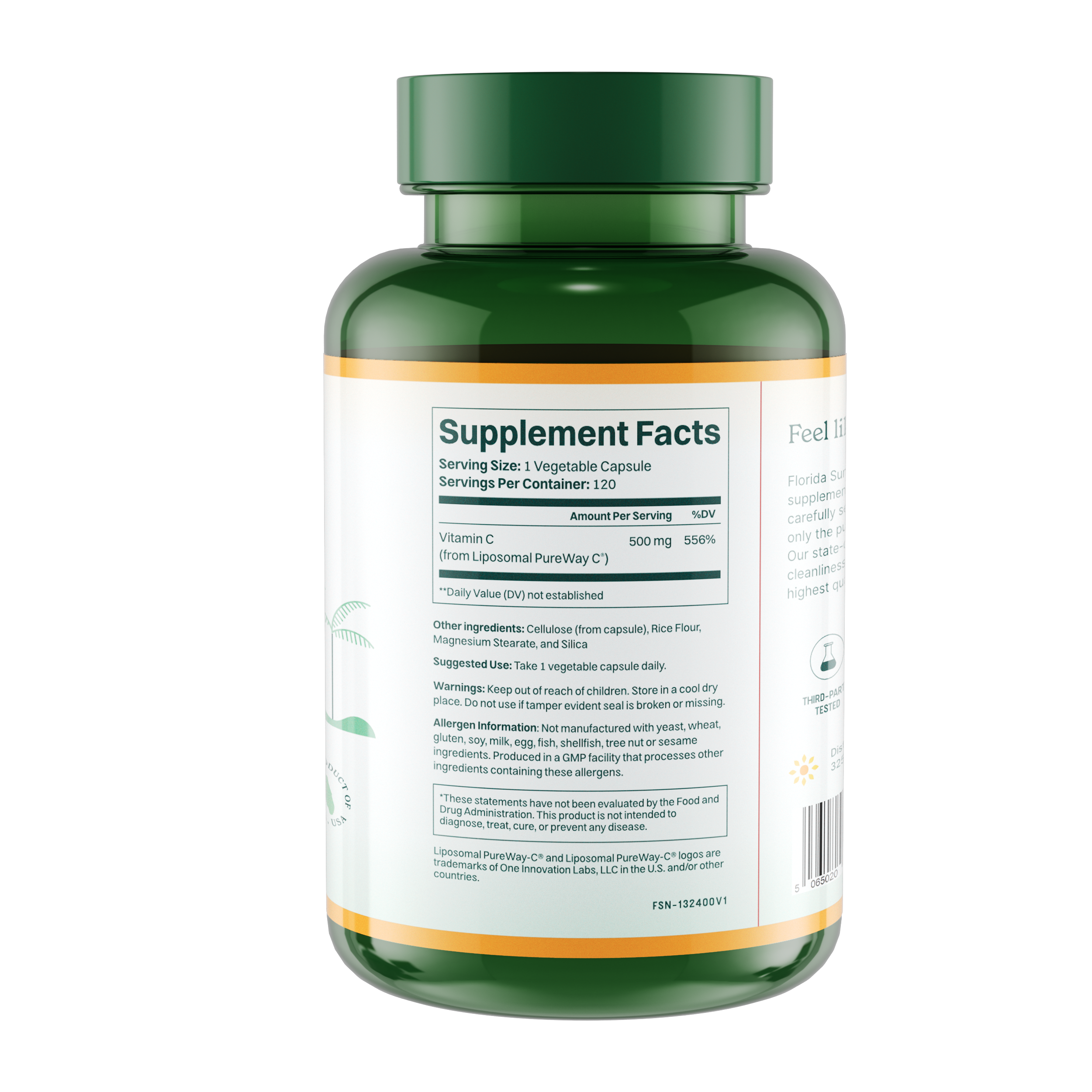 Liposomal Vitamin C - 120 Capsules (500mg) - £0.25 per capsule